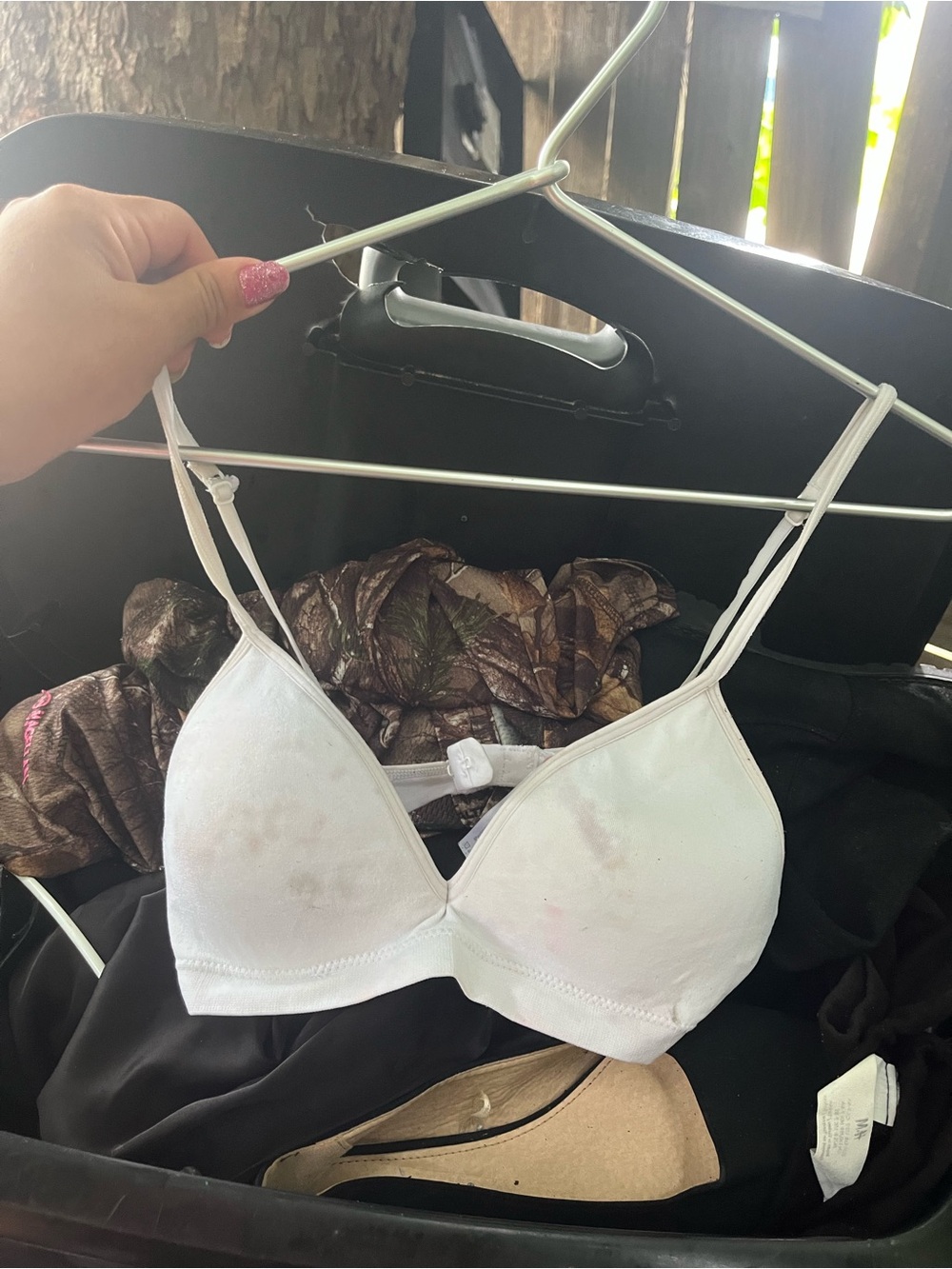 wonder nation White Wireless Bralette - Light Everyday Support